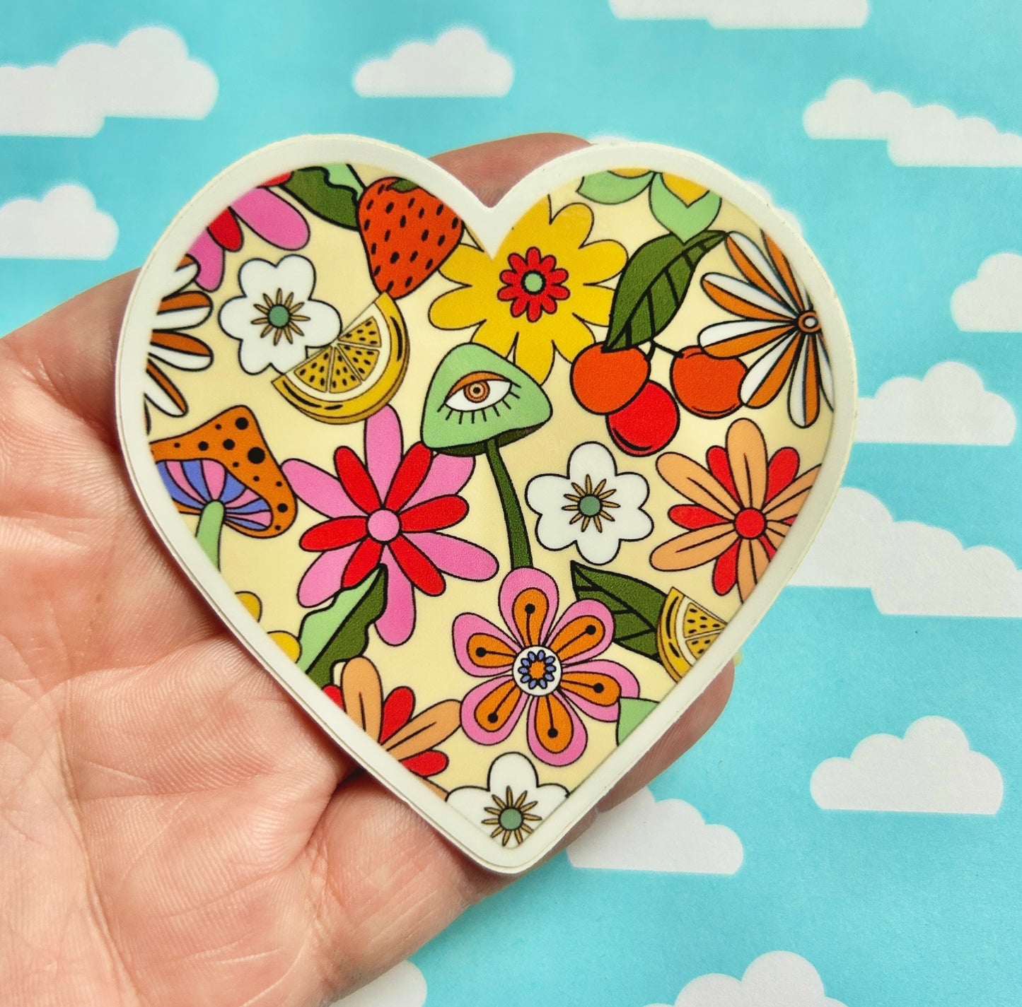 Mushroom Daisy Sticker