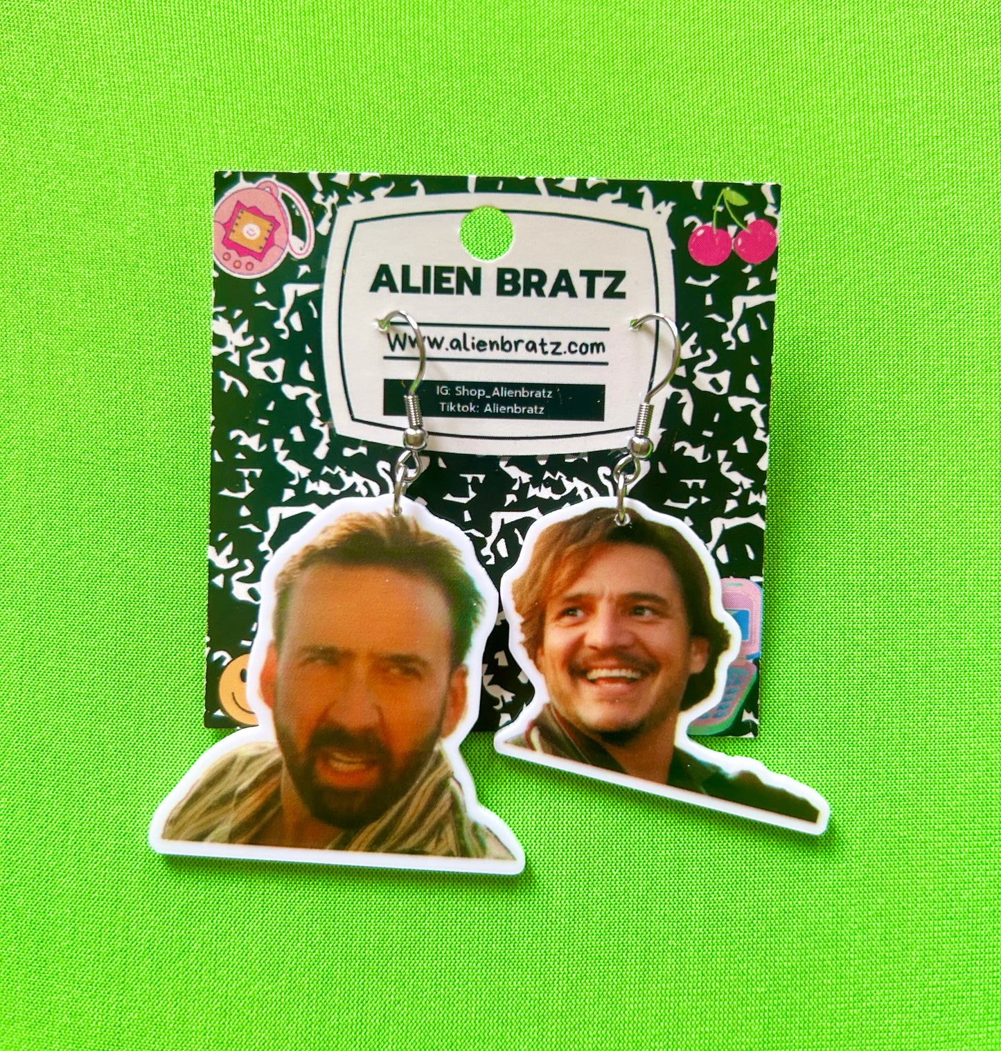 Pedro and Nicholas Cage Earrings