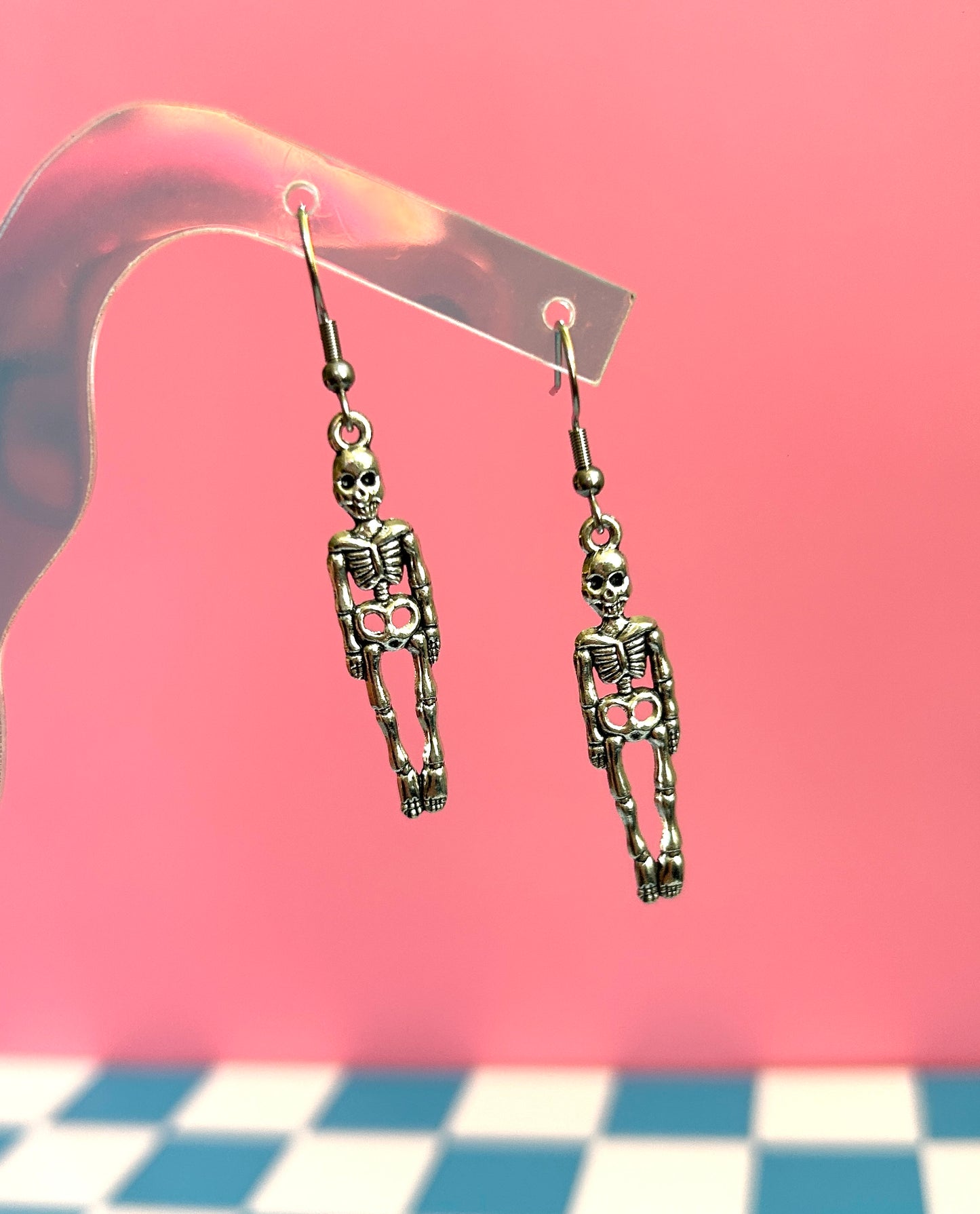 Silver Skeleton Earrings