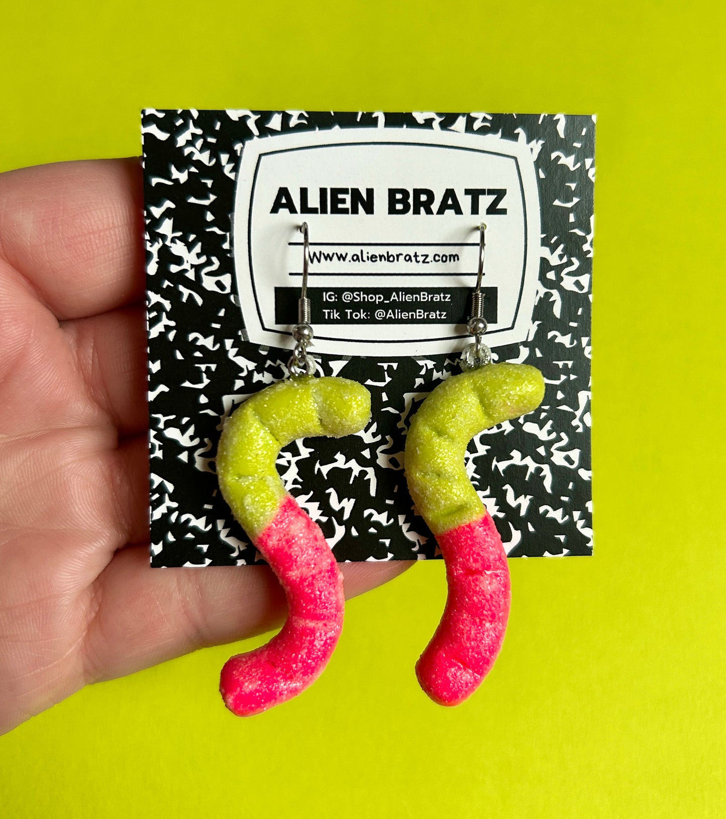 Sour Gummy Worm Earrings