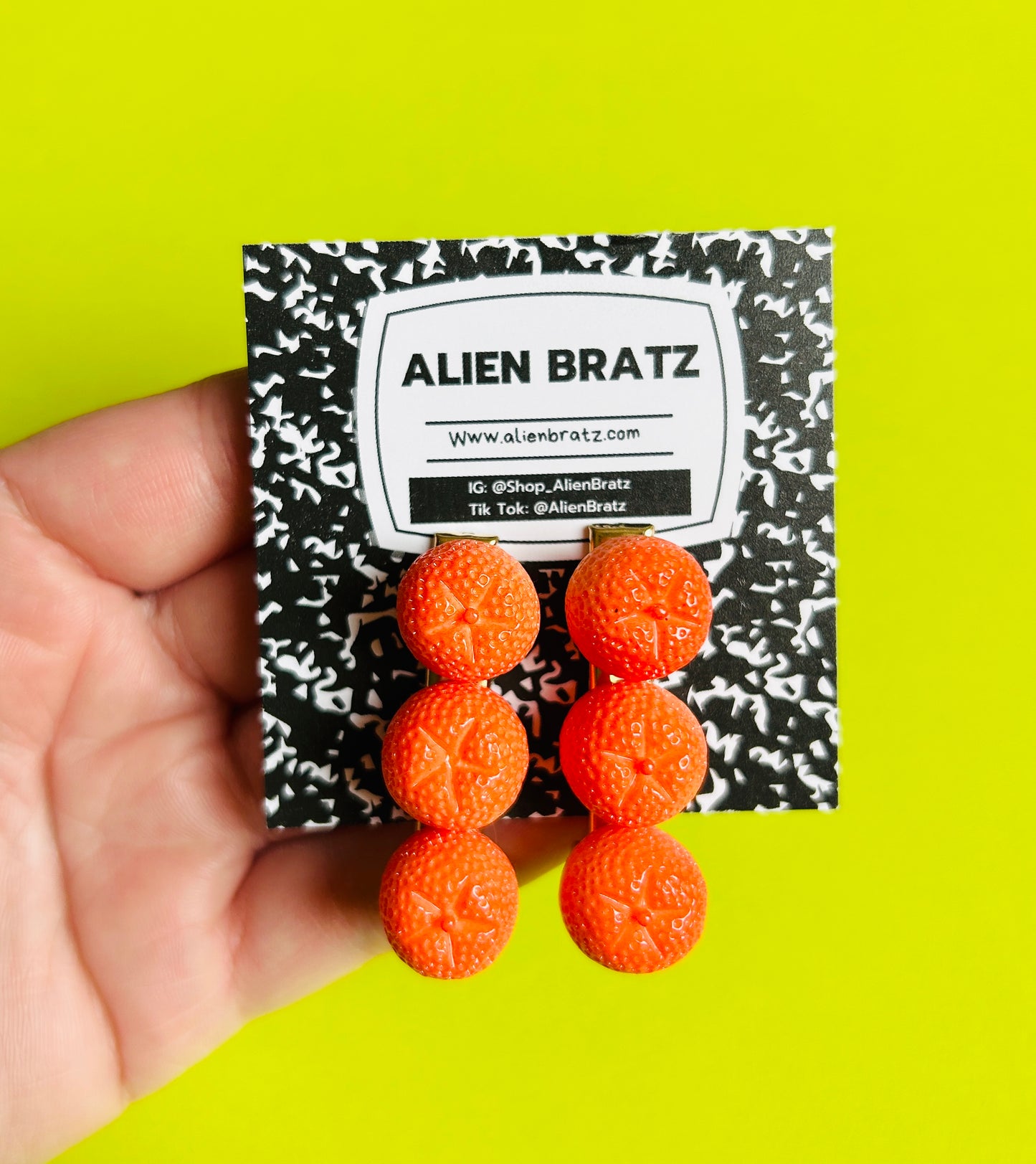 Orange Hair Clips