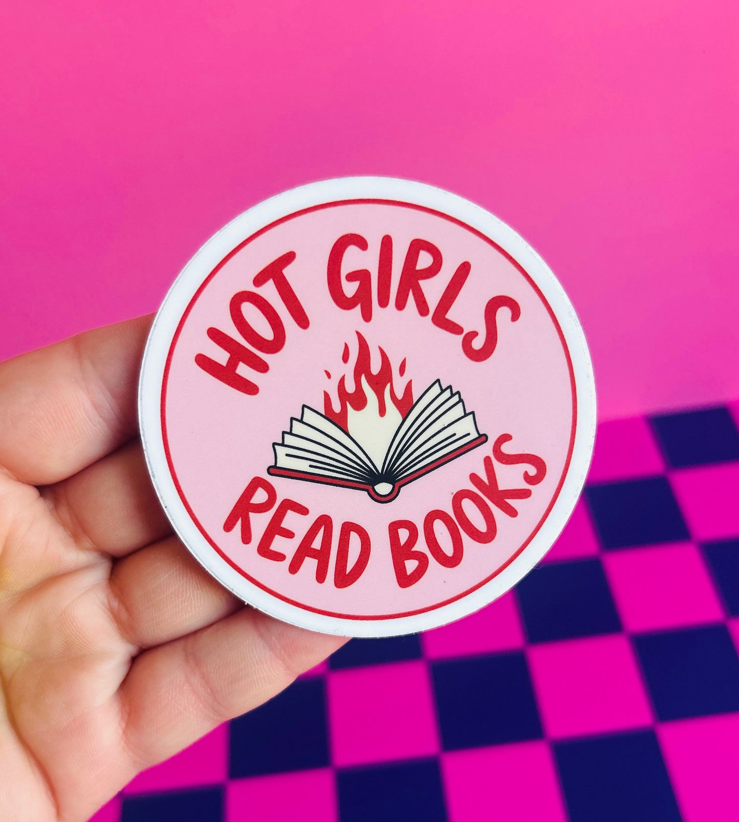 Hot Girls Read Books Sticker