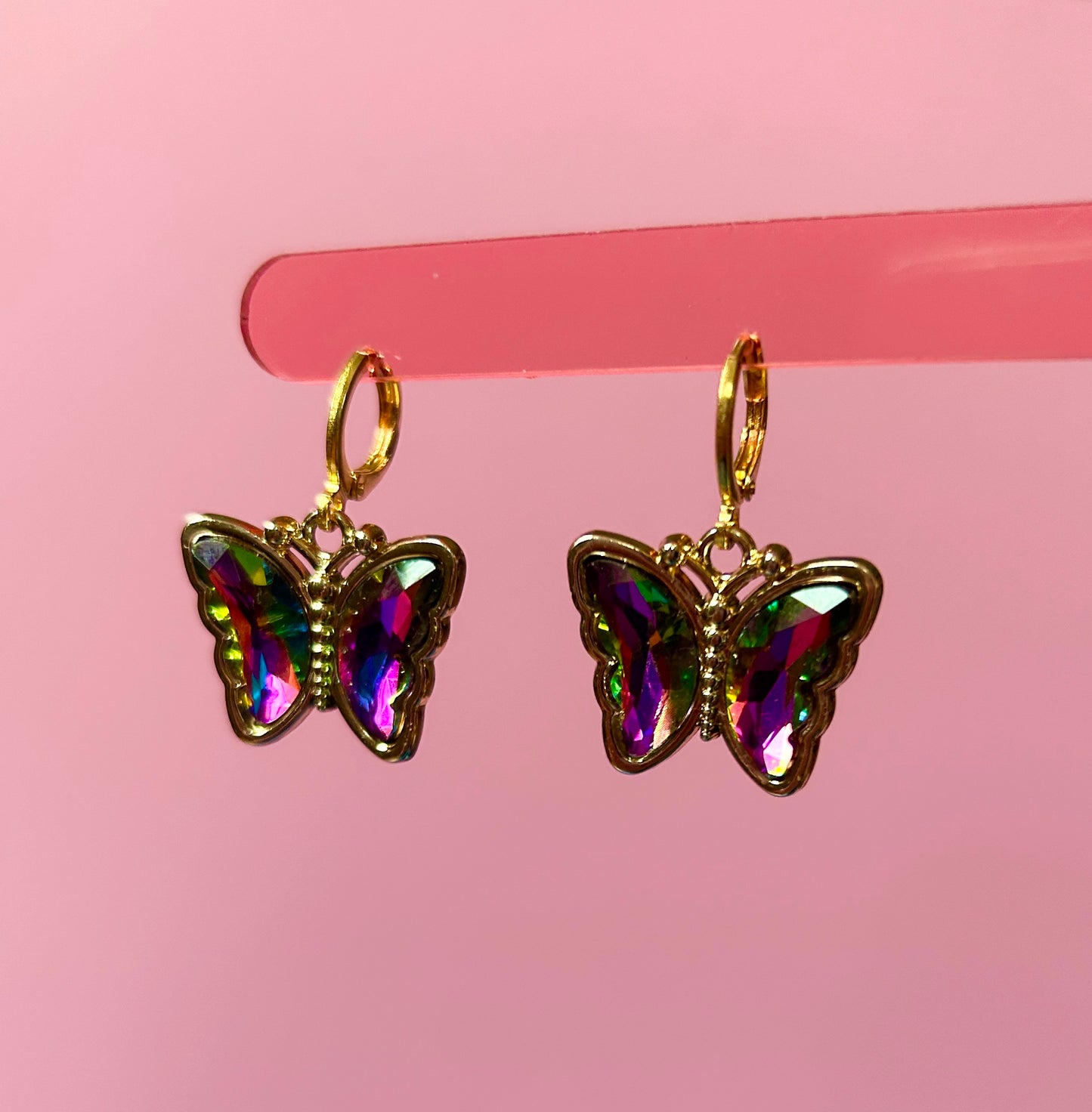 Gold Butterfly Earrings