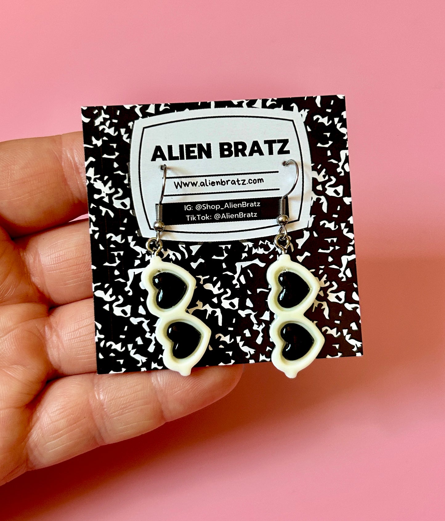White Sunglasses Earrings