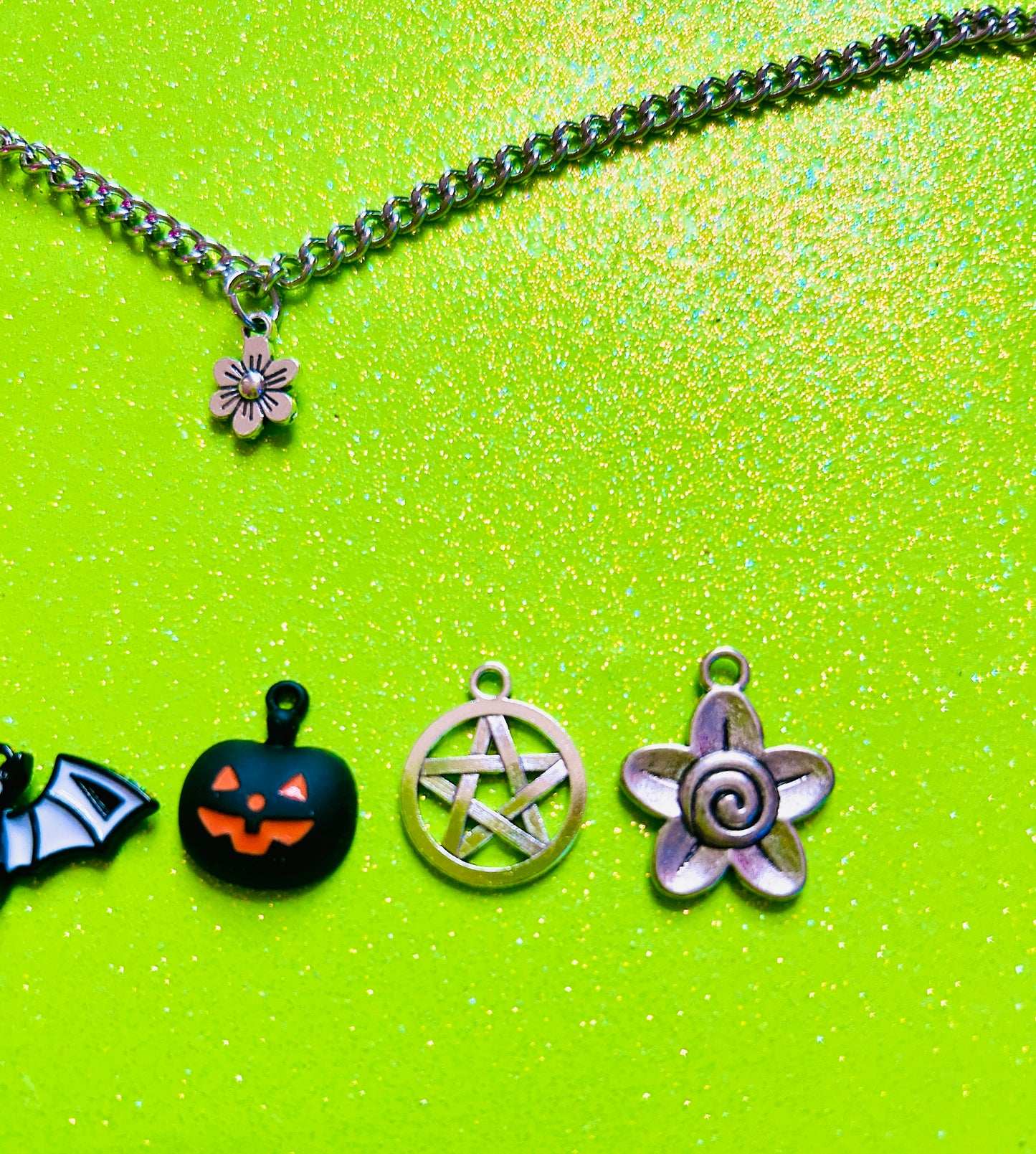 DIY Your Own Stainless Steel Silver Chain Charm Necklace