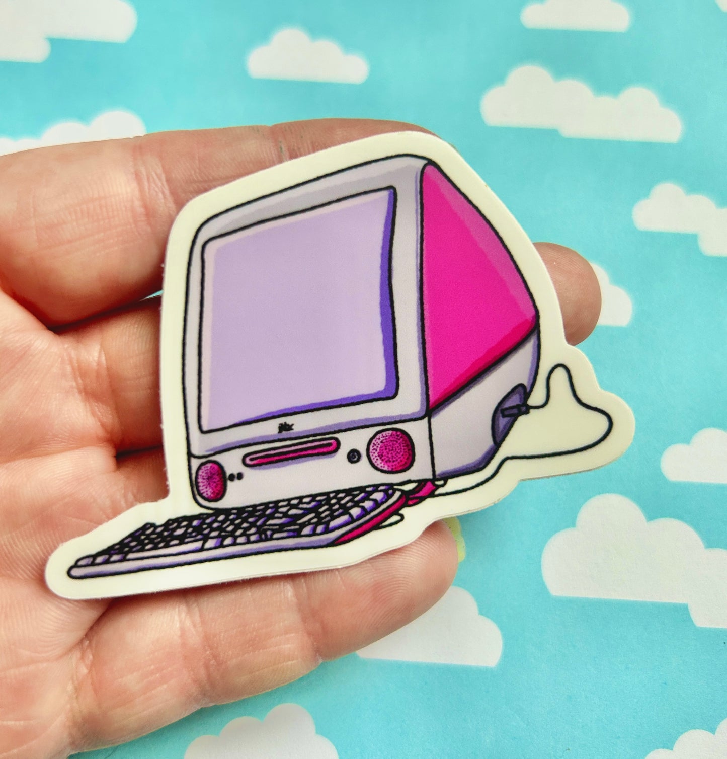 Y2K Computer Sticker