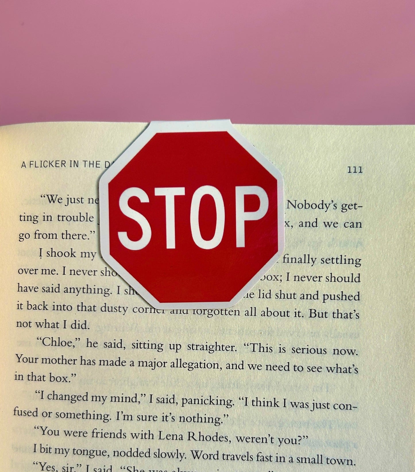 Stop Sign Magnetic Bookmark