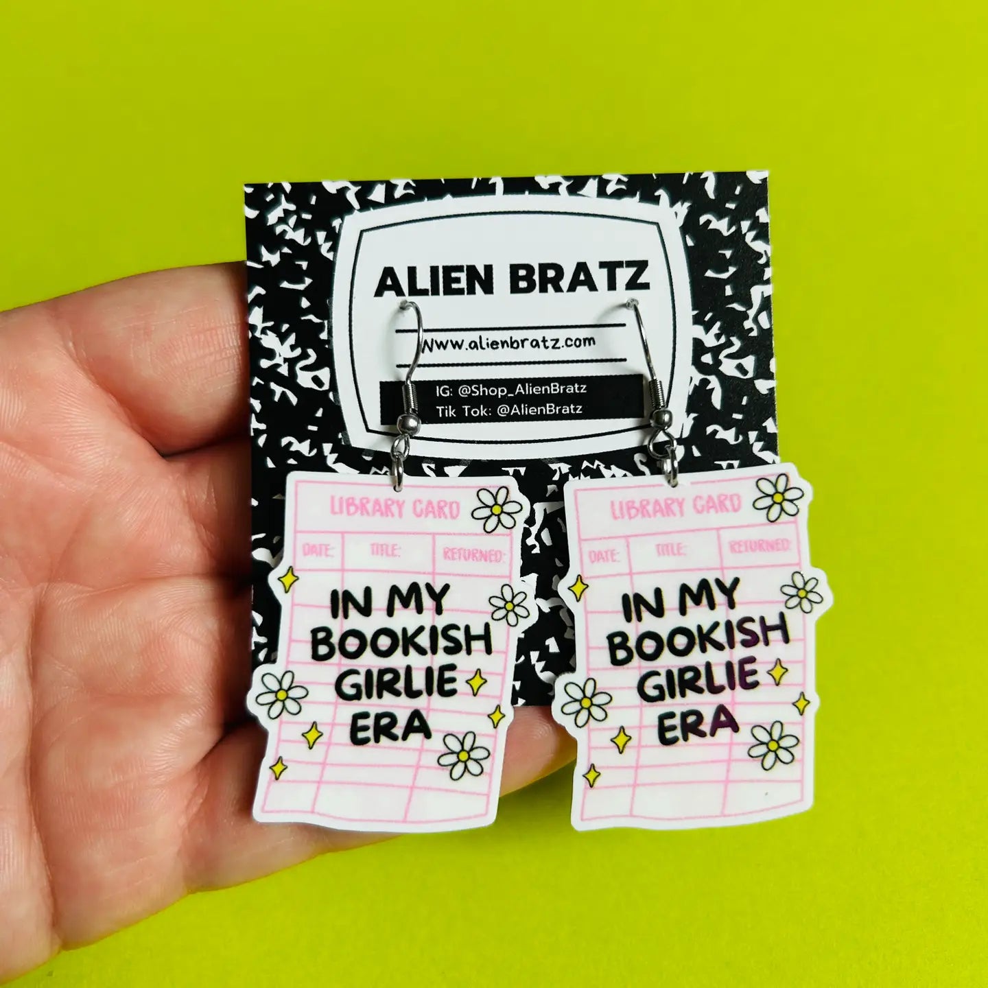 Bookish Era Earrings Or Necklace