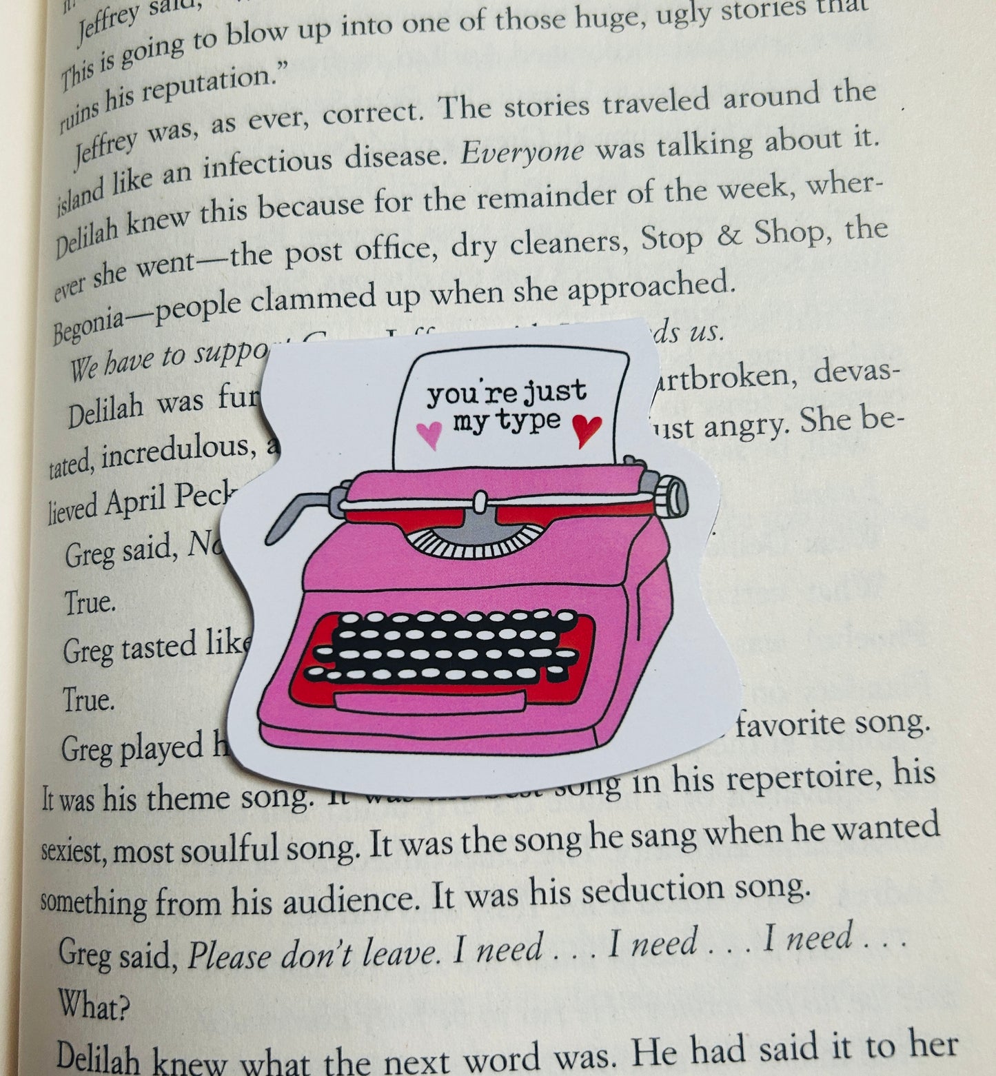 You’re Just My Type Magnetic Bookmark