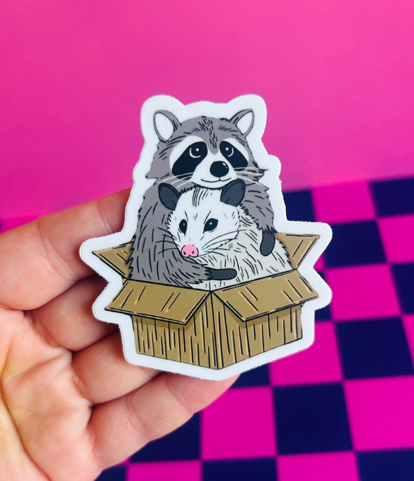 Raccoon and Possum Sticker