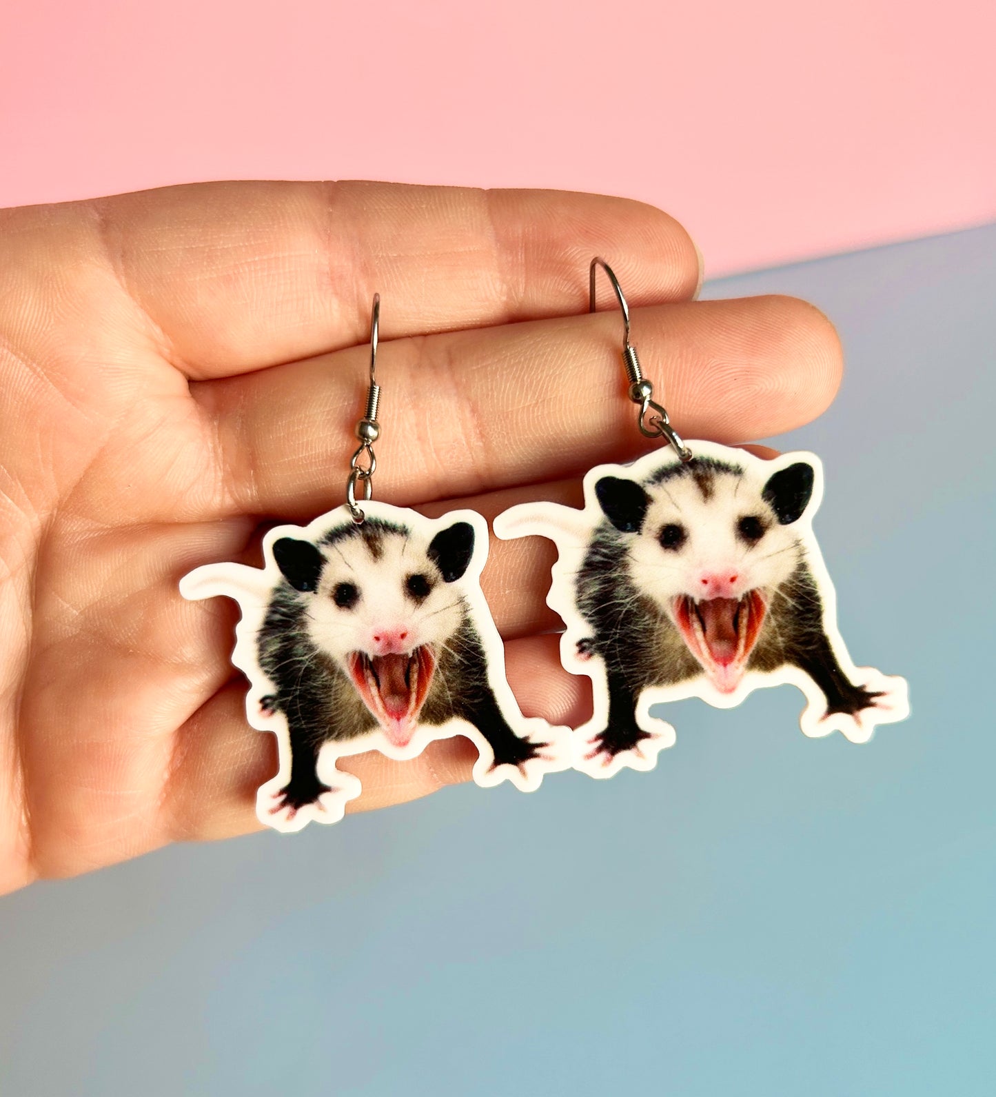 Possum Earrings Or Necklace