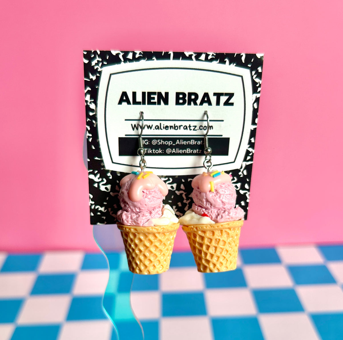 Large Ice Cream Earrings