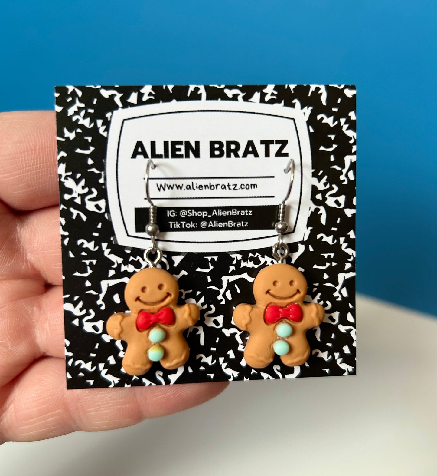 Gingerbread Man Earrings