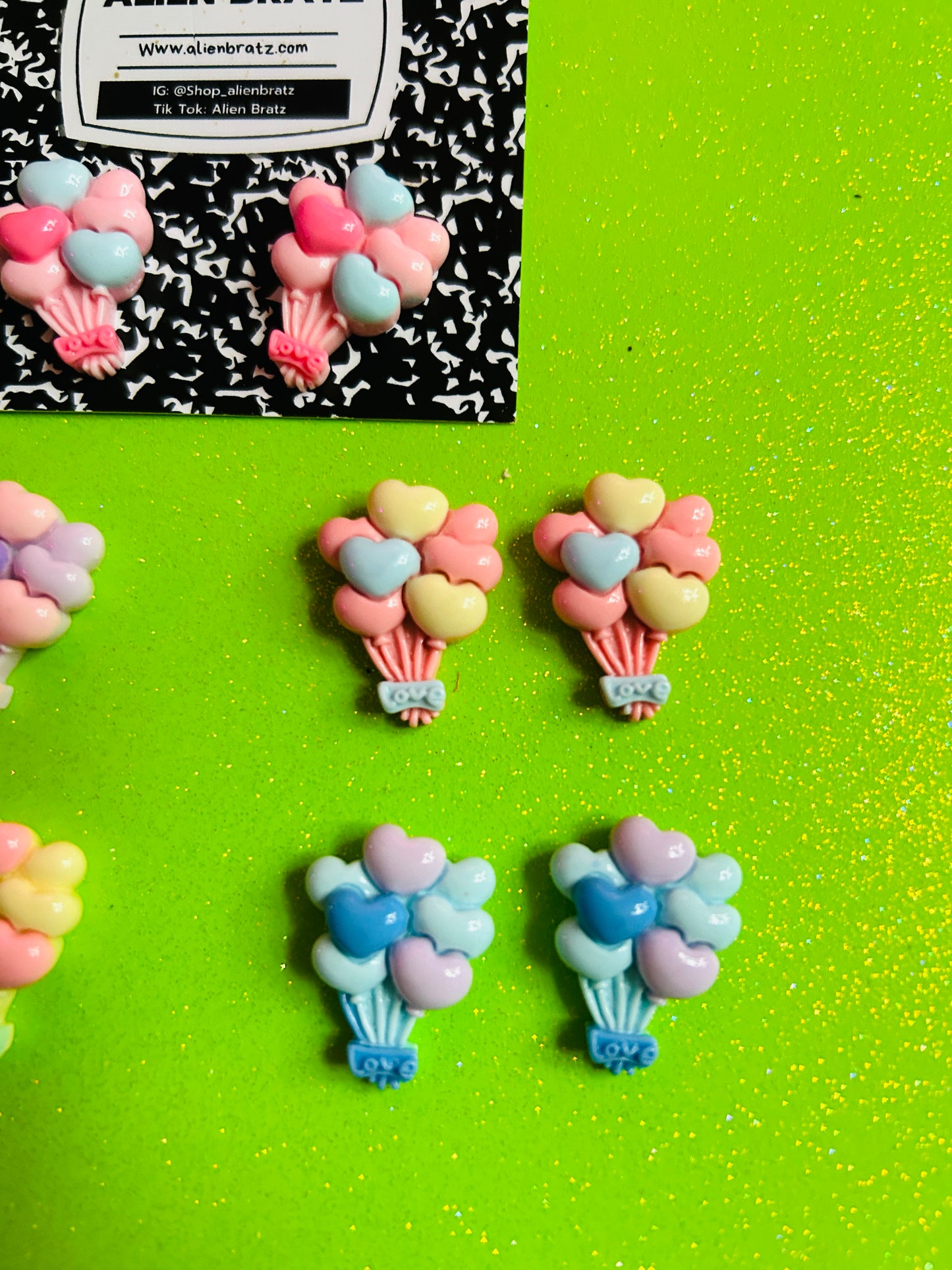 Heart Balloon Stud Earrings