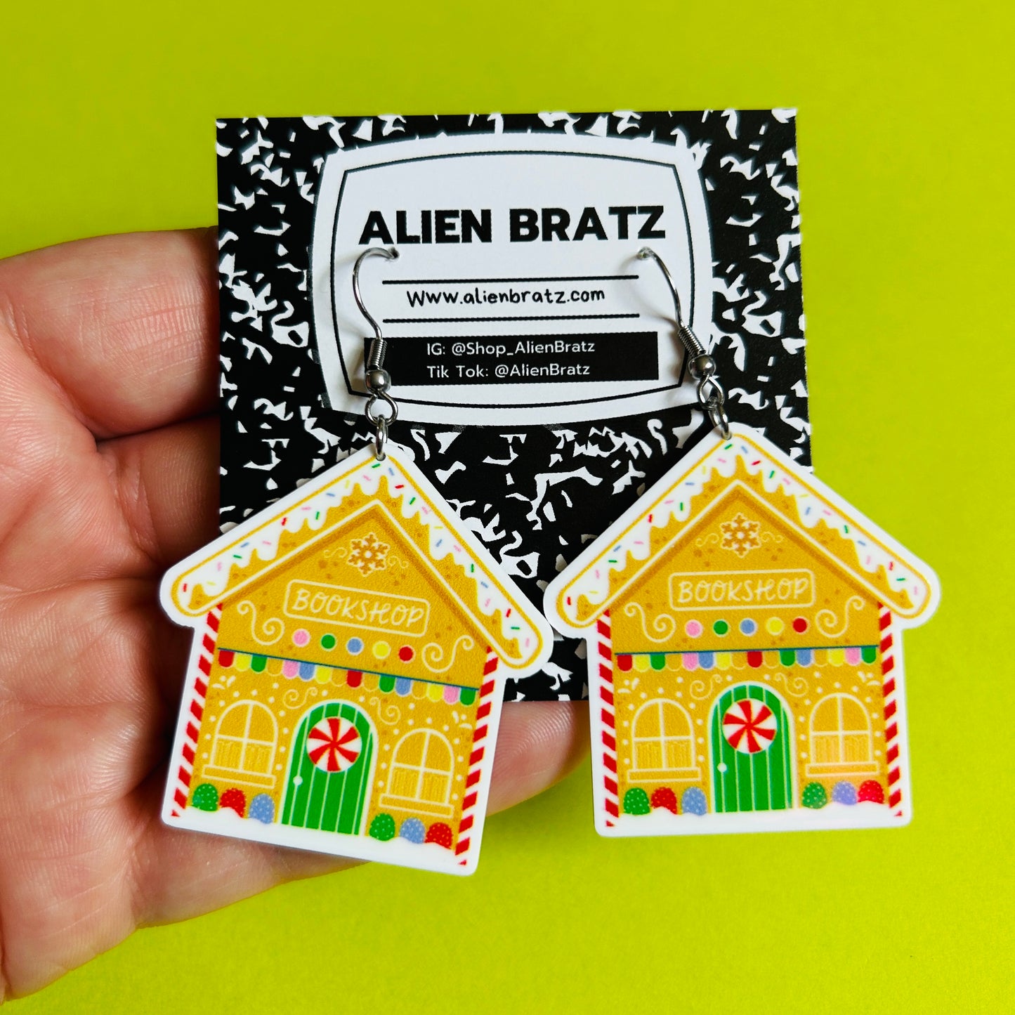 Gingerbread House Earrings Or Necklace