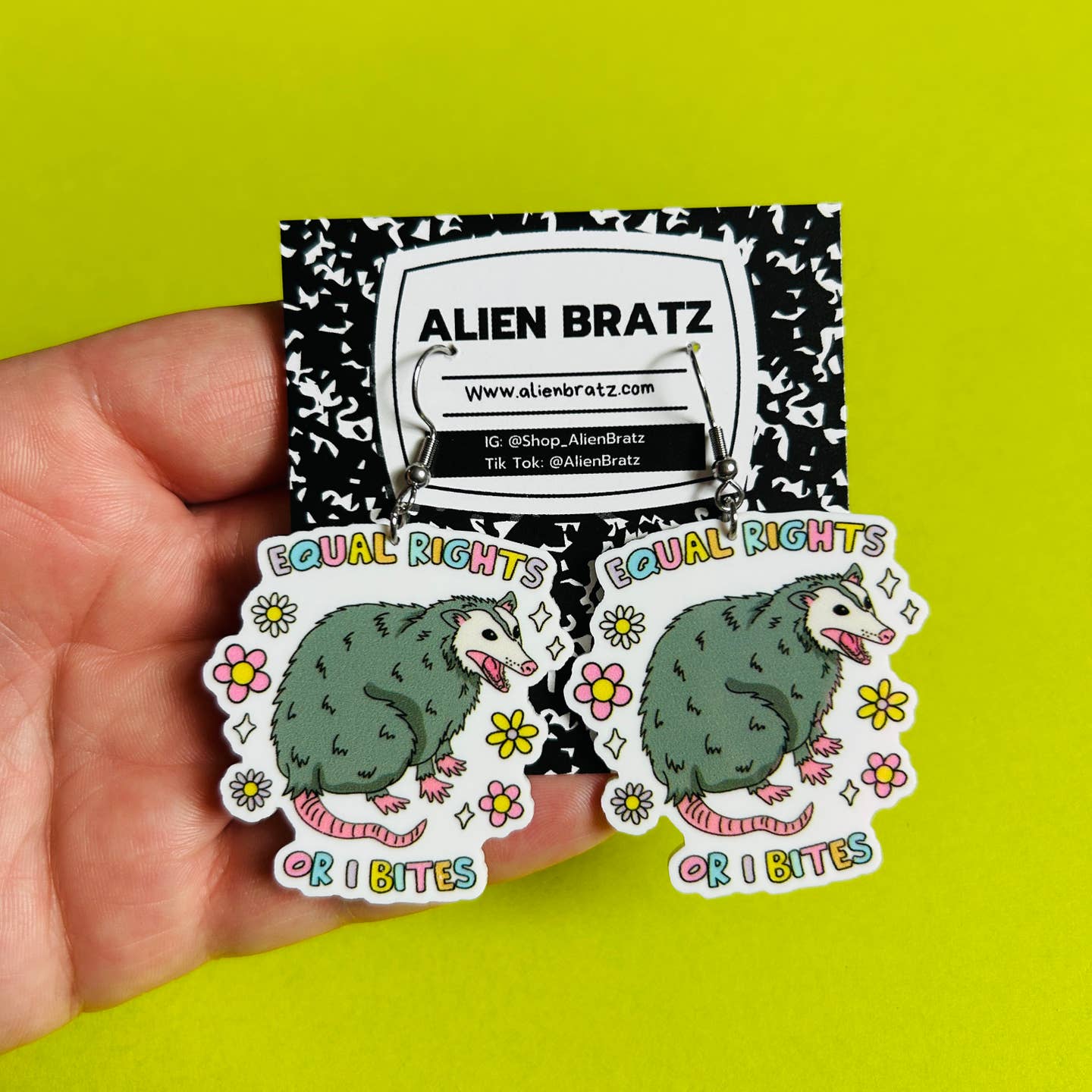 Possum Earrings Or Necklace