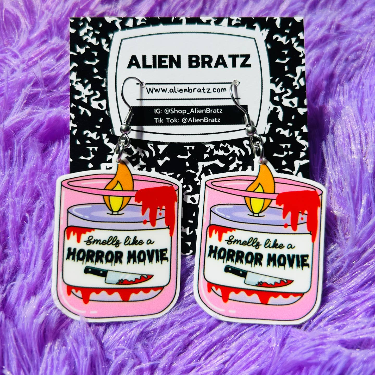 Horror Candle Earrings Or Necklace