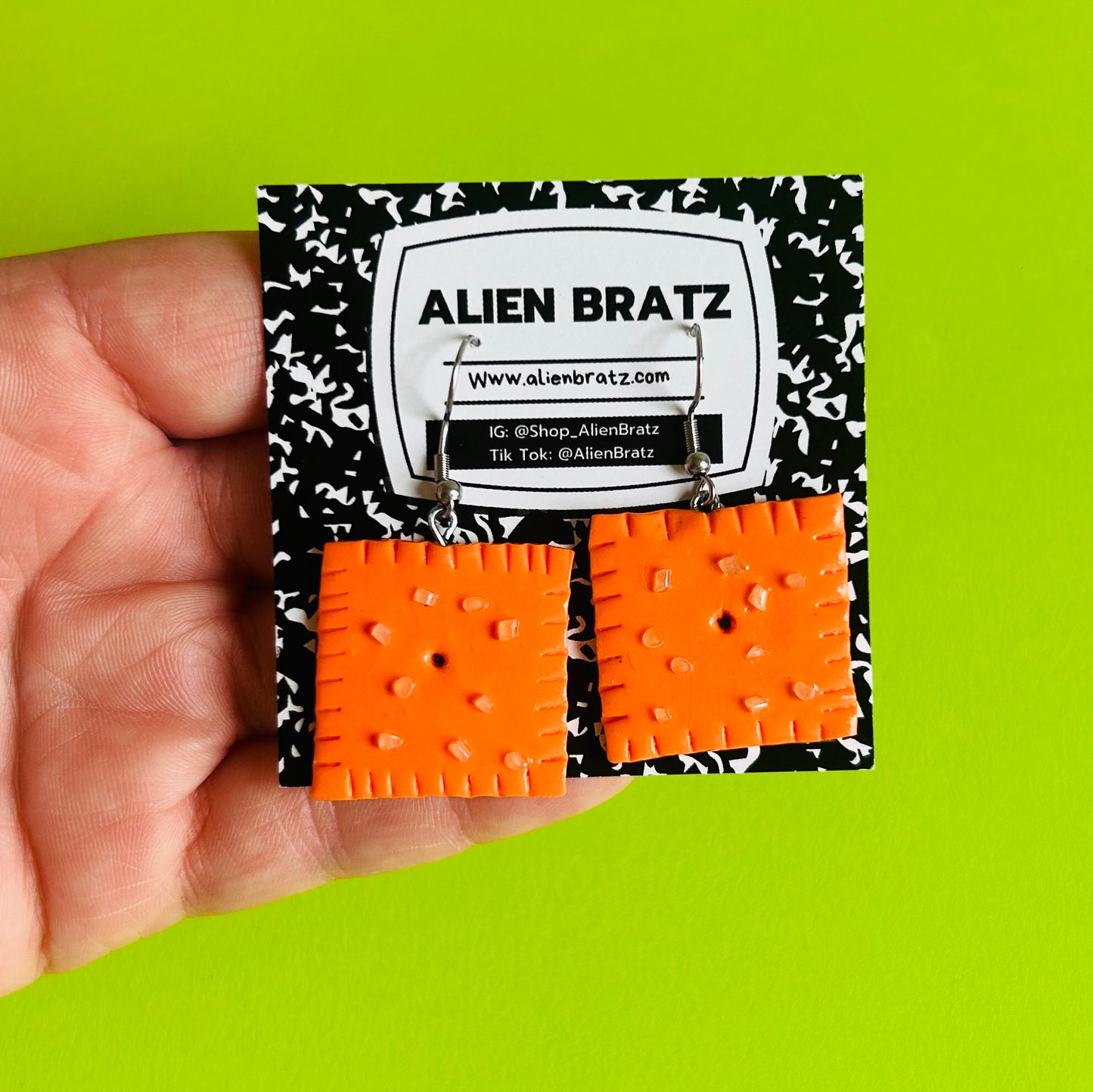 Cheese Cracker Earrings