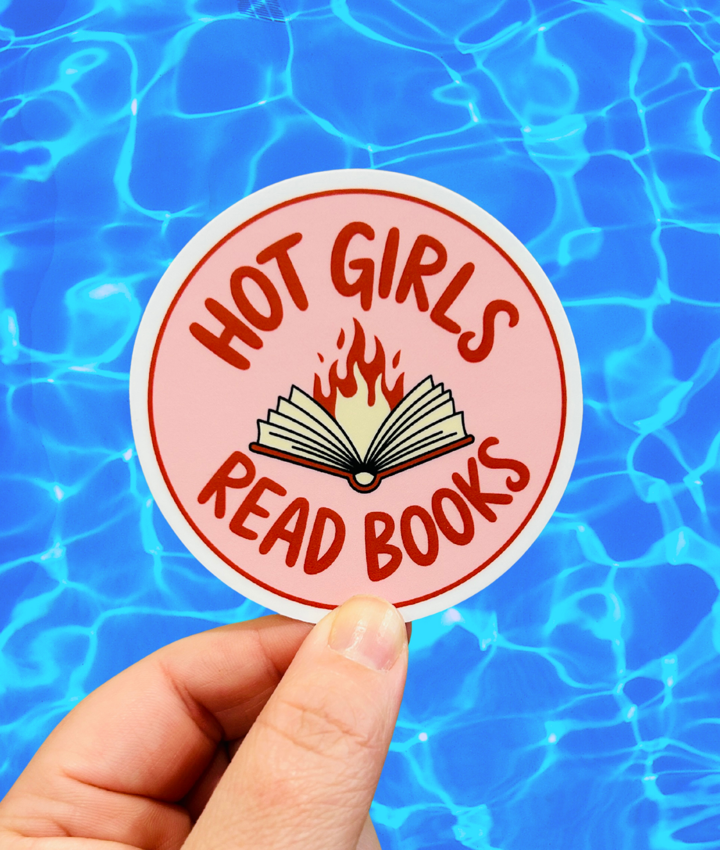 Hot Girls Read Books Sticker