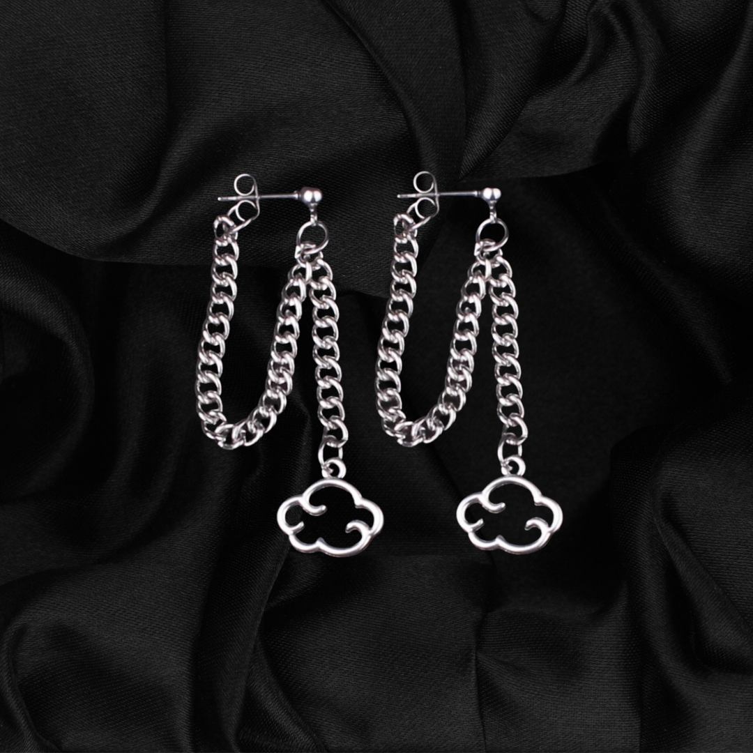 Cloud Chain Stud Earrings