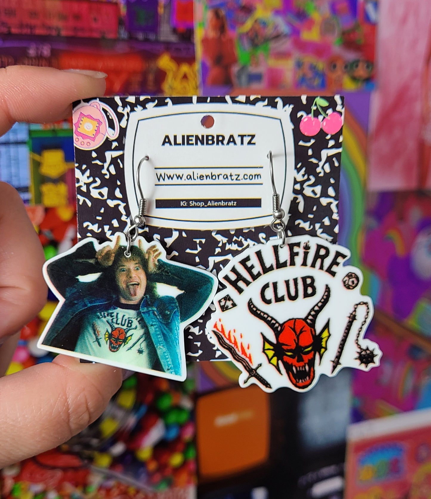 Eddie Munson Hellfire Club Stranger Things Earrings