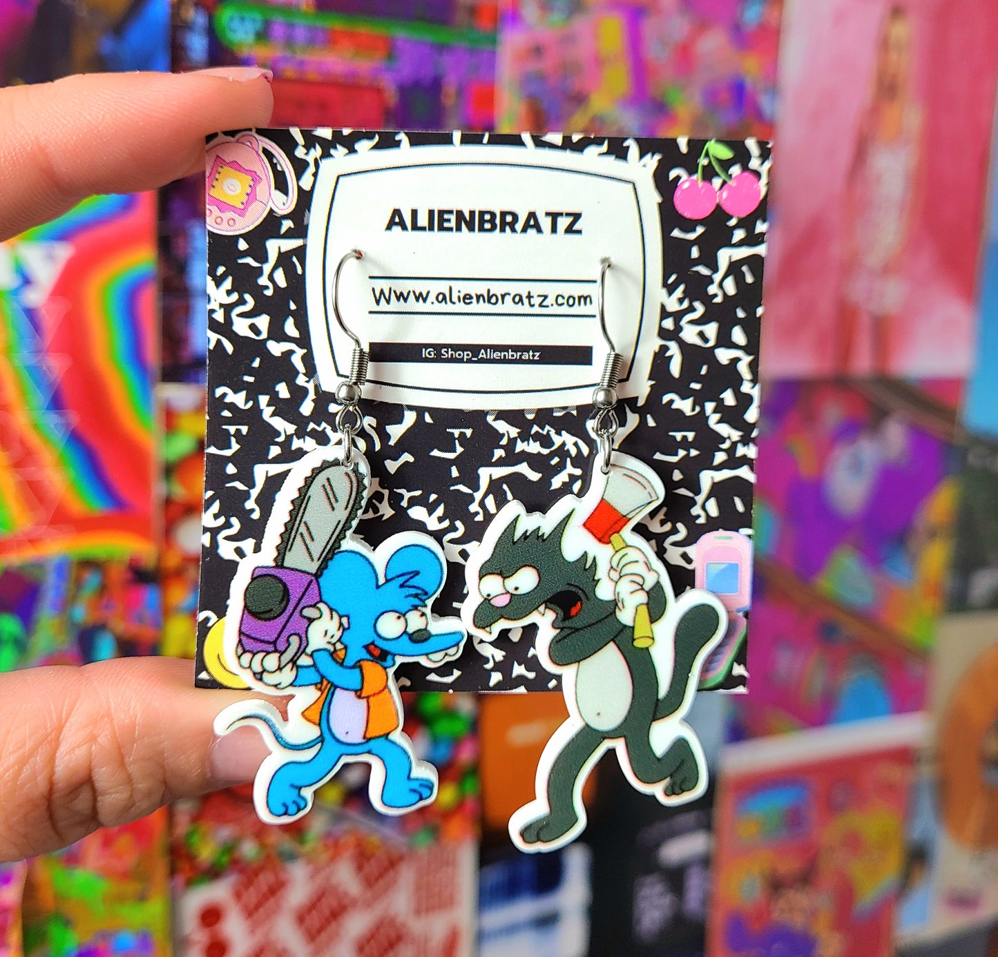 The Itchy & Scratchy Show Earrings