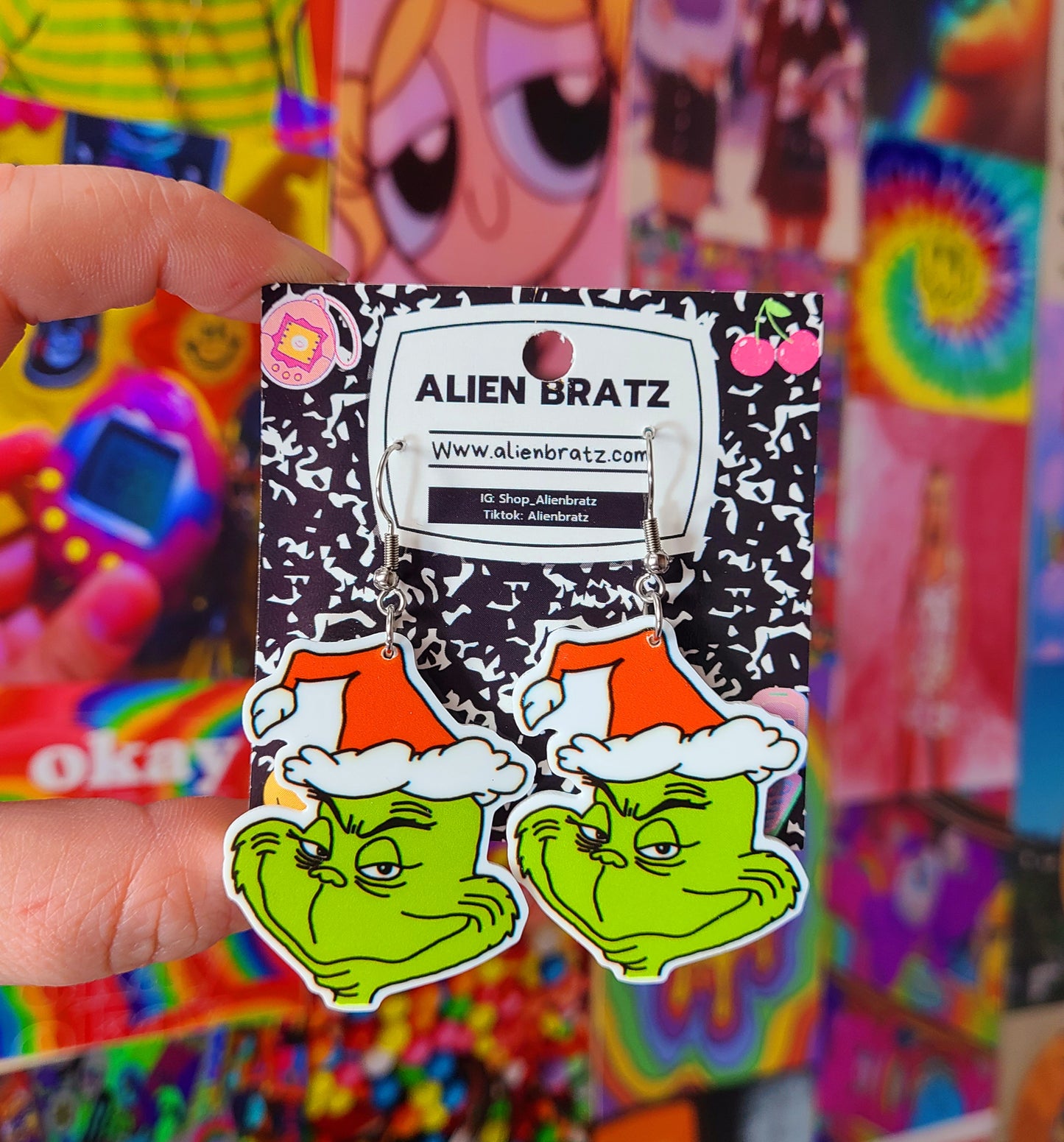 The Grinch Earrings Or Necklace