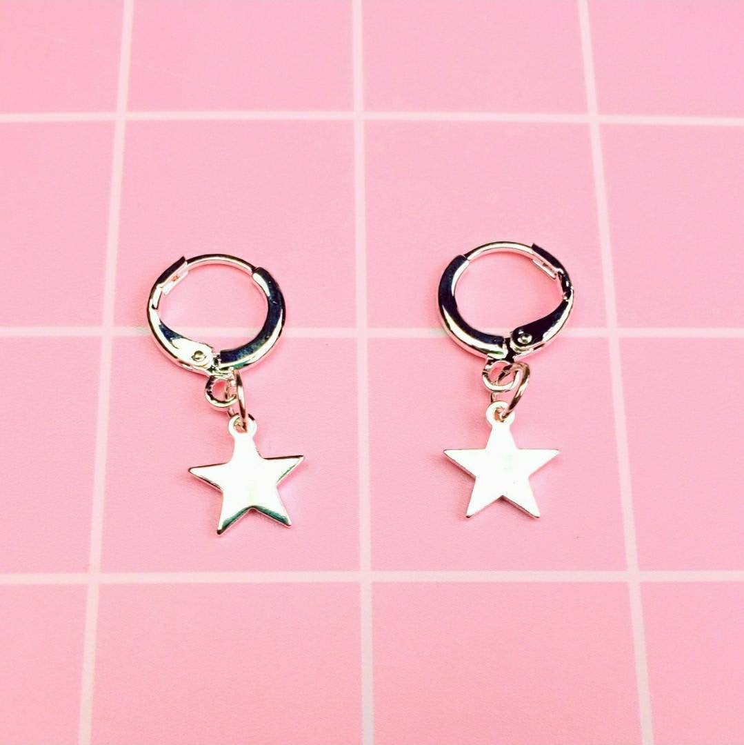 Silver Star Earrings