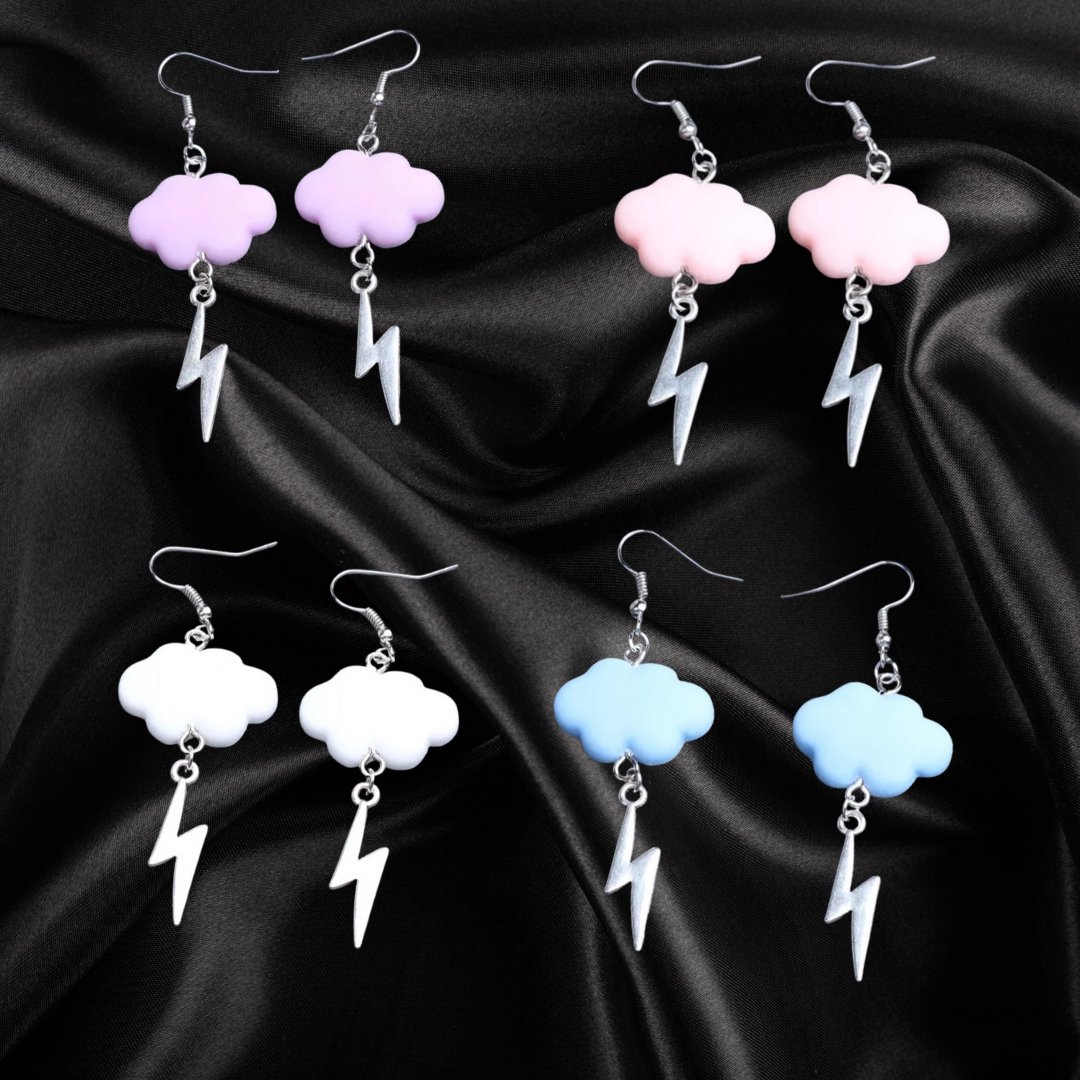 Cloud Lightning Bolt Earrings