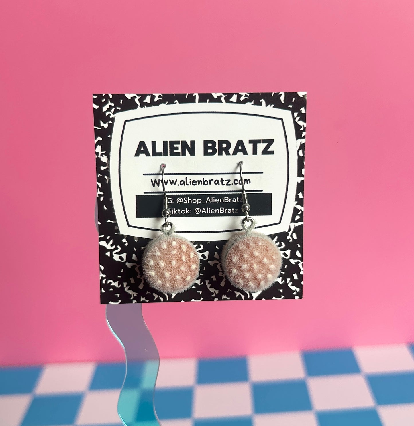 Fur Burger Earrings