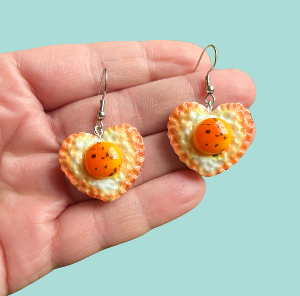 Heart Egg Earrings