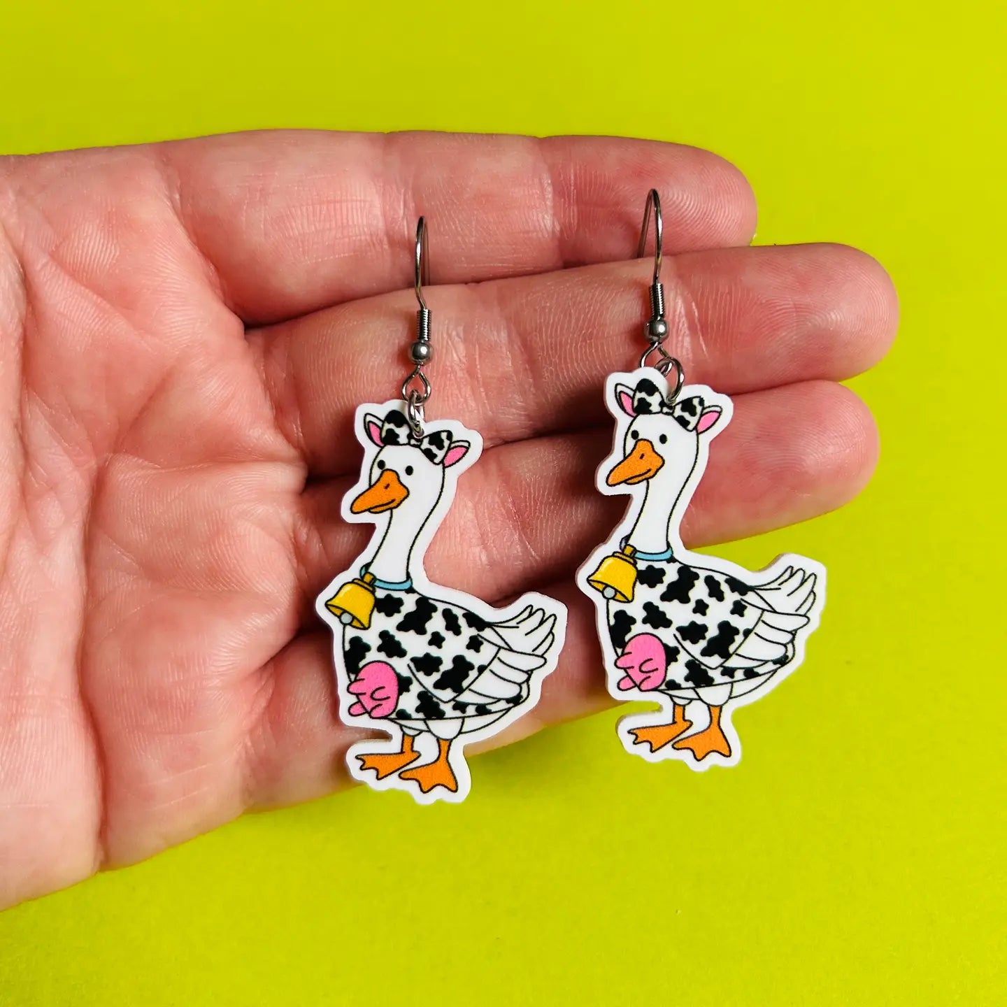 Cow Silly Goose Earrings or Necklace