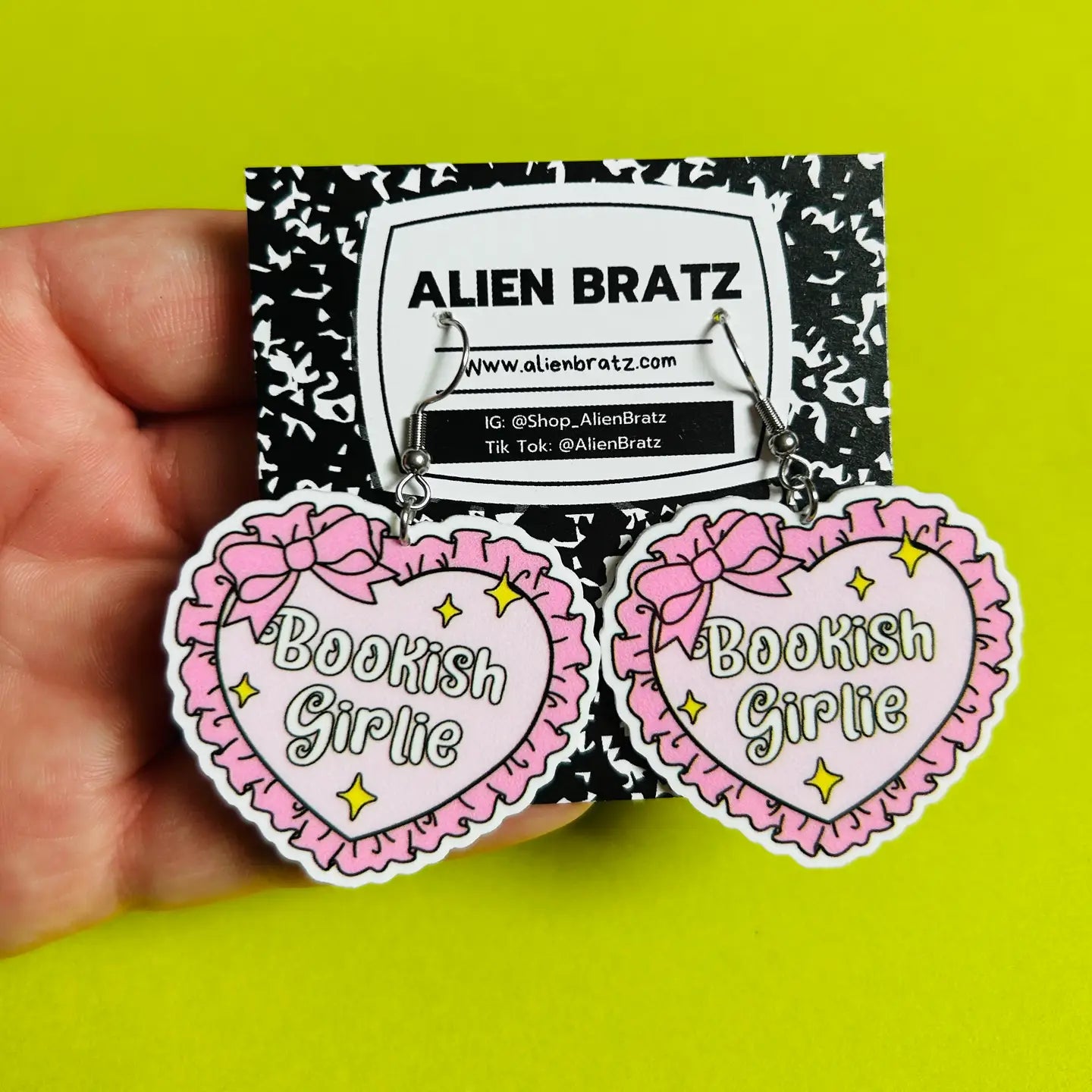 Book Girly Earrings Or Necklace