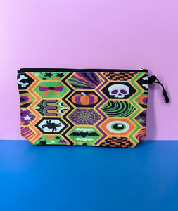 Retro Halloween Zipper Pouch Bag