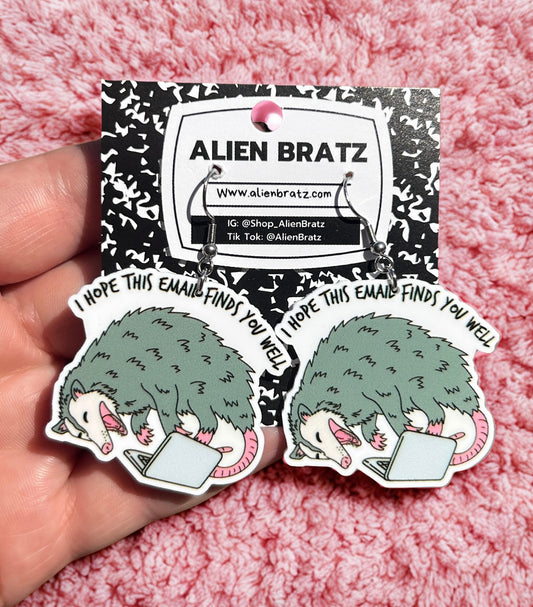 Possum Earrings Or Necklace