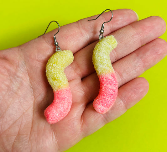 Sour Gummy Worm Earrings
