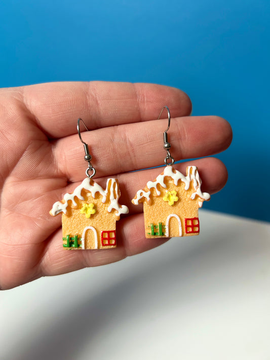 Gingerbread House Earrings