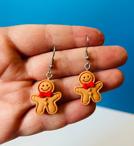 Gingerbread Man Earrings