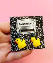 Load image into Gallery viewer, Rubber Ducky Witch Earrings
