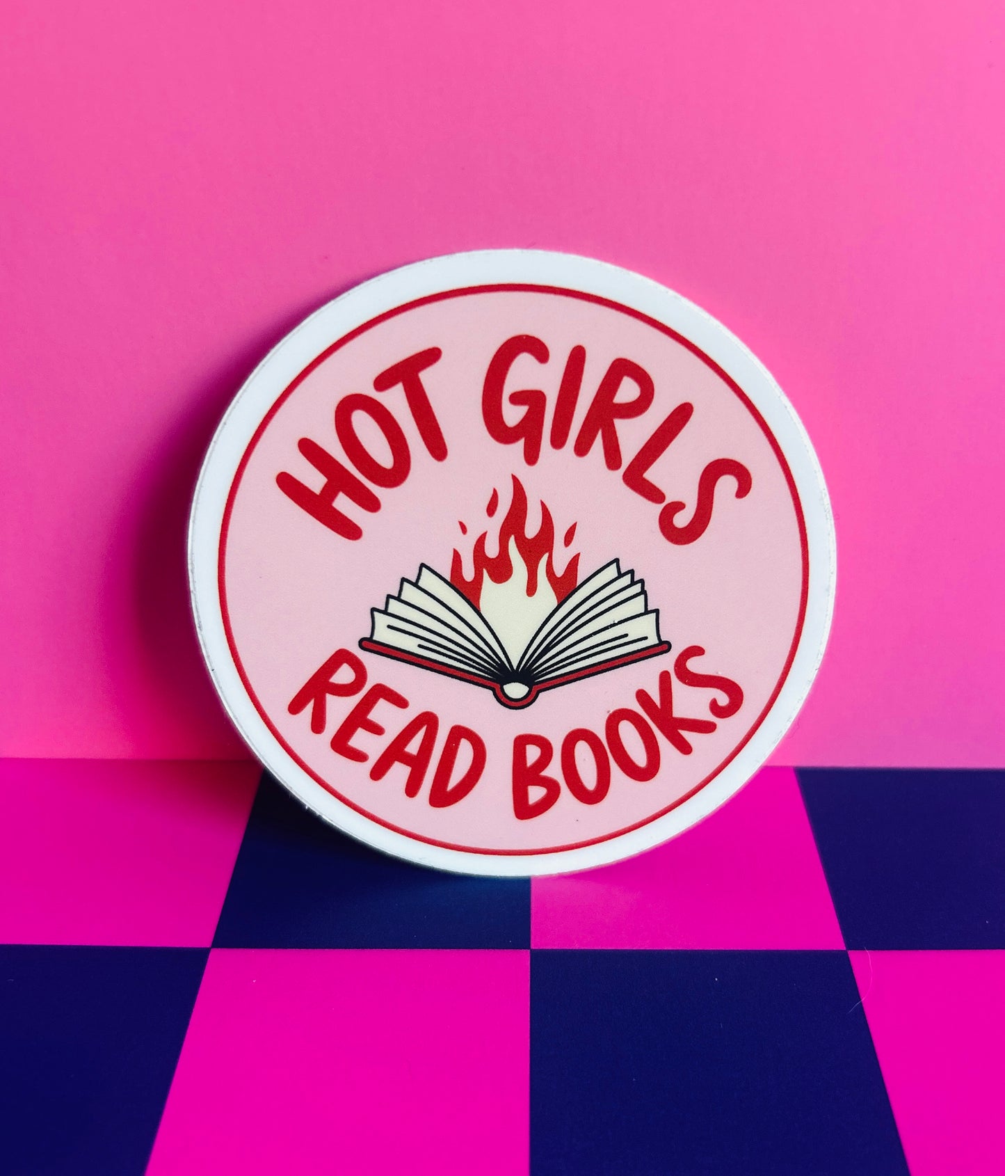 Hot Girls Read Books Sticker