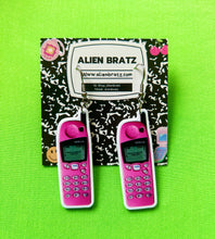 Load image into Gallery viewer, Pink 90’s Nokia Phone Earrings Or Necklace
