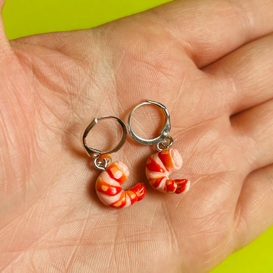 Tiny Shrimp Earrings