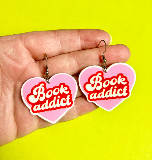 Book Lover Earrings Or Necklace