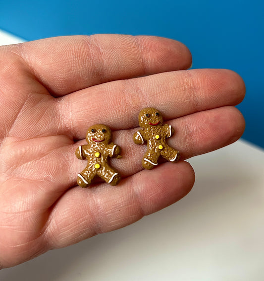 Gingerbread Man Stud Earrings