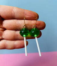 Load image into Gallery viewer, Green Lollipop Earrings
