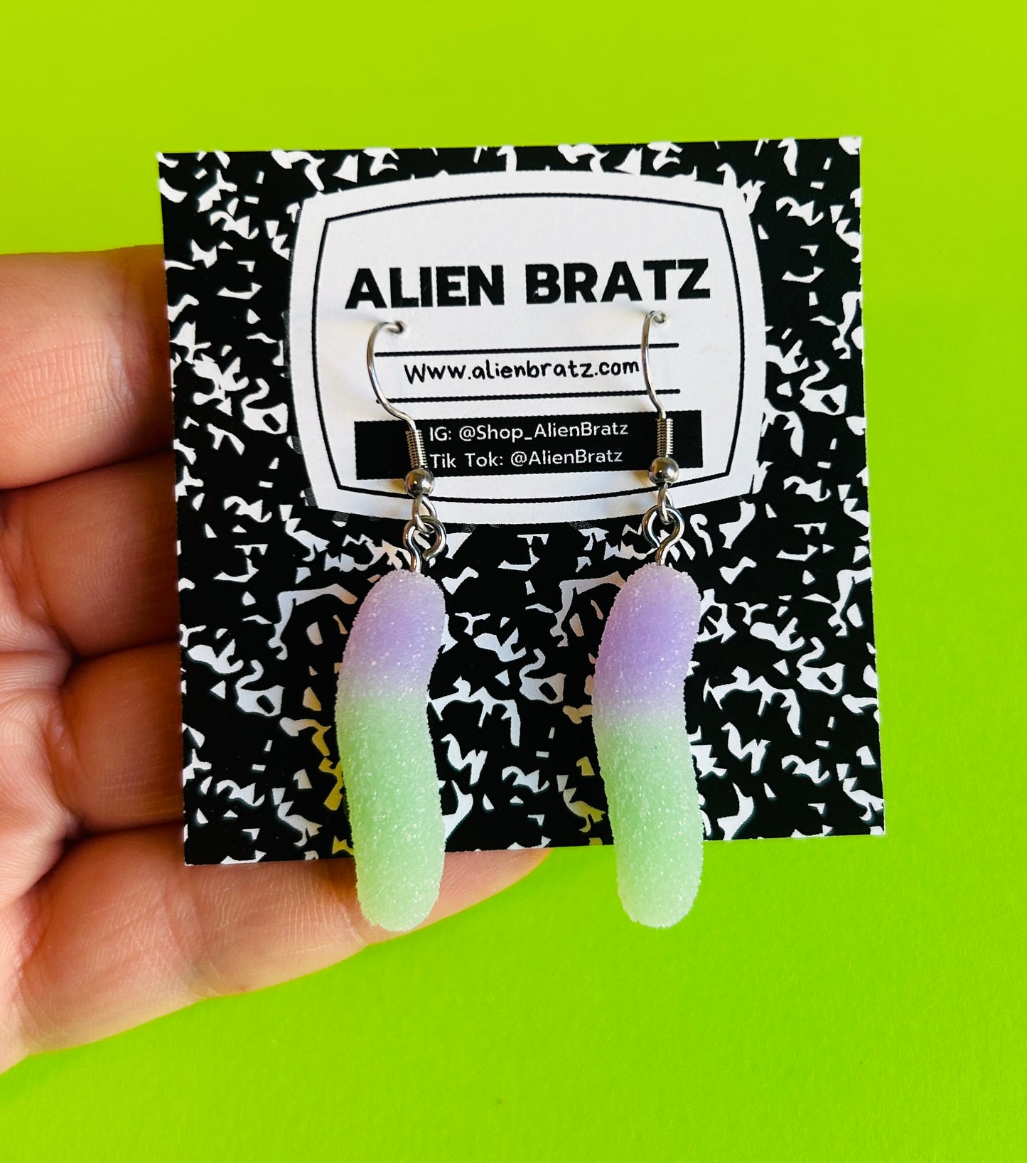 Sour Gummy Worm Earrings