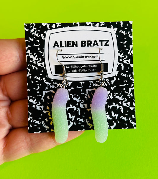 Sour Gummy Worm Earrings