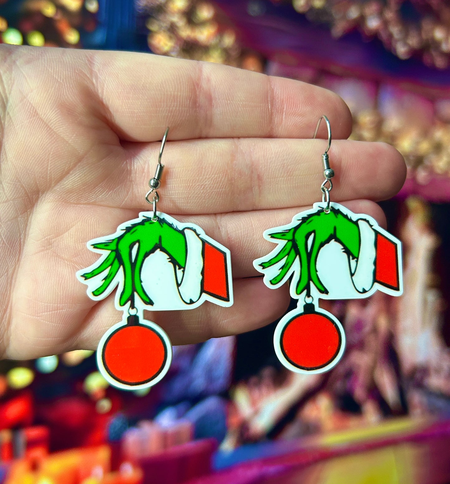 The Grinch Earrings Or Necklace