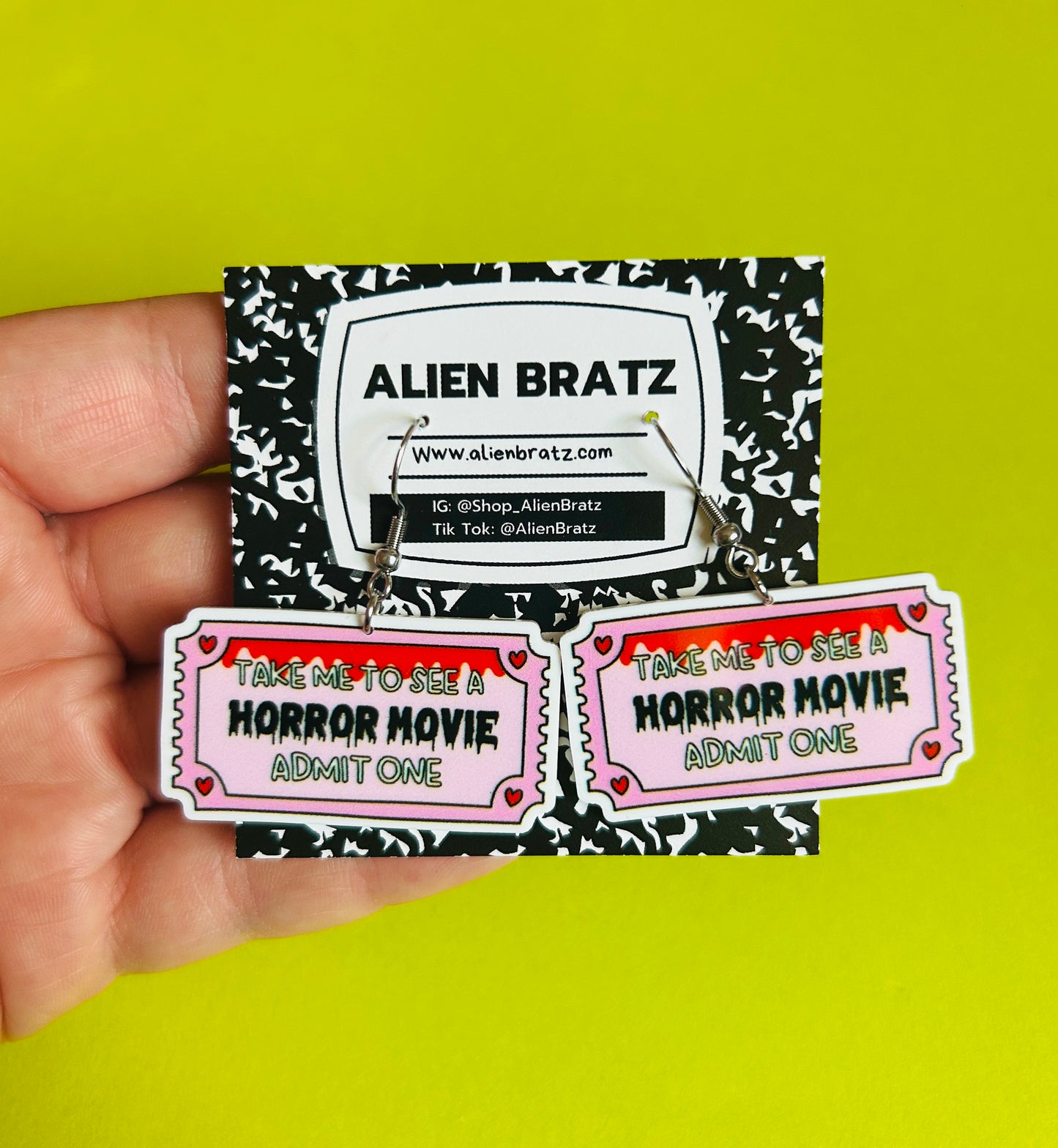 Horror Movie Earrings Or Necklace