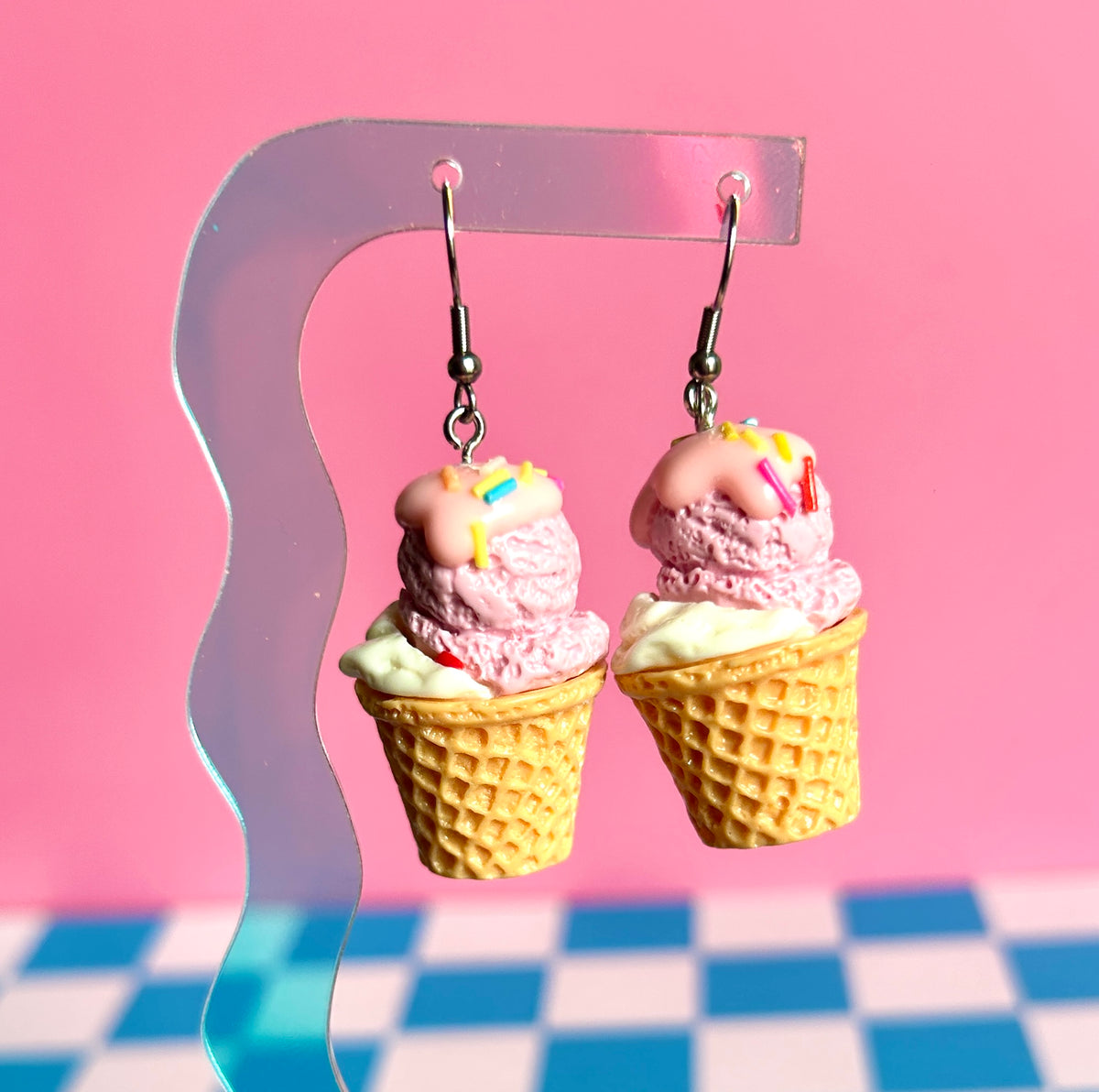 Large Ice Cream Earrings